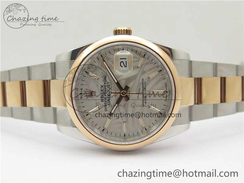 Sleek DateJust 36 SS RG 126201 BP Maker 1:1 Best Edition Silver Gray Dial on Oyster Bracelet 2512