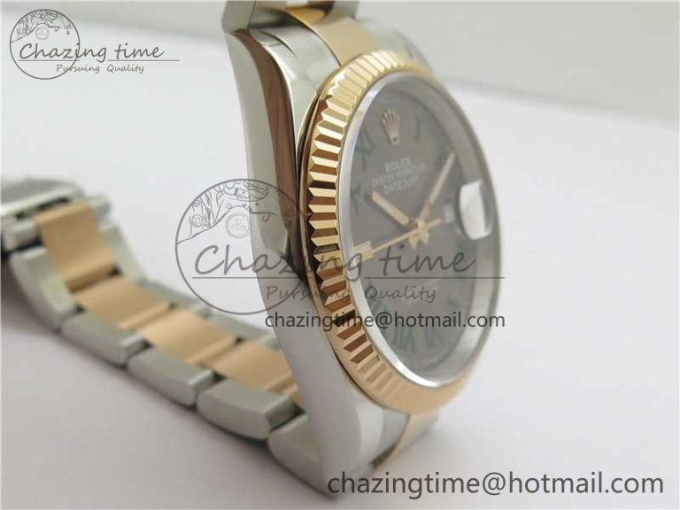 Lightweight DateJust 36 SS RG 126231 BP Maker 1:1 Best Edition Gray Roman Dial on Oyster Bracelet 2513