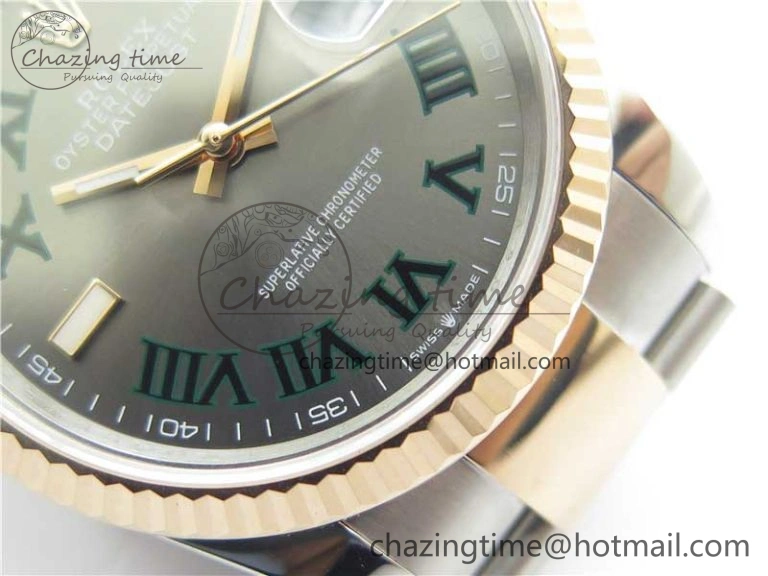 Lightweight DateJust 36 SS RG 126231 BP Maker 1:1 Best Edition Gray Roman Dial on Oyster Bracelet 2513