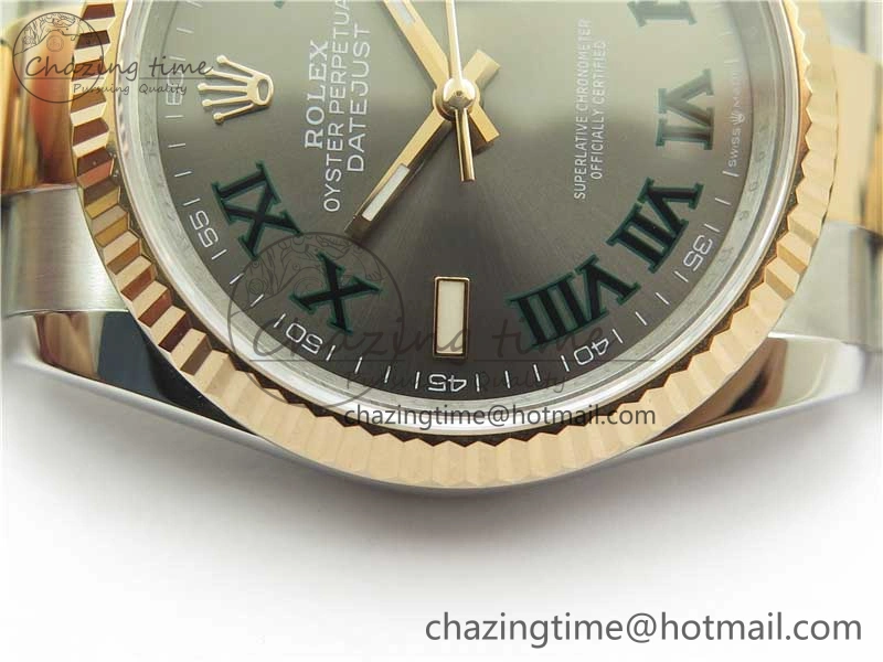 Lightweight DateJust 36 SS RG 126231 BP Maker 1:1 Best Edition Gray Roman Dial on Oyster Bracelet 2513