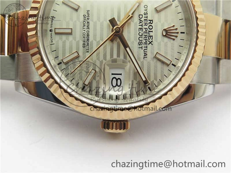 SmoothTexture DateJust 36 SS RG 126231 BP Maker 1:1 Best Edition Silver Dial on Oyster Bracelet 10274
