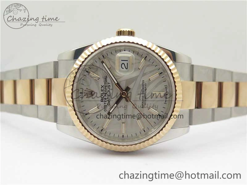 Neat DateJust 36 SS RG 126231 BP Maker 1:1 Best Edition Silver Gray Dial on Oyster Bracelet 2509