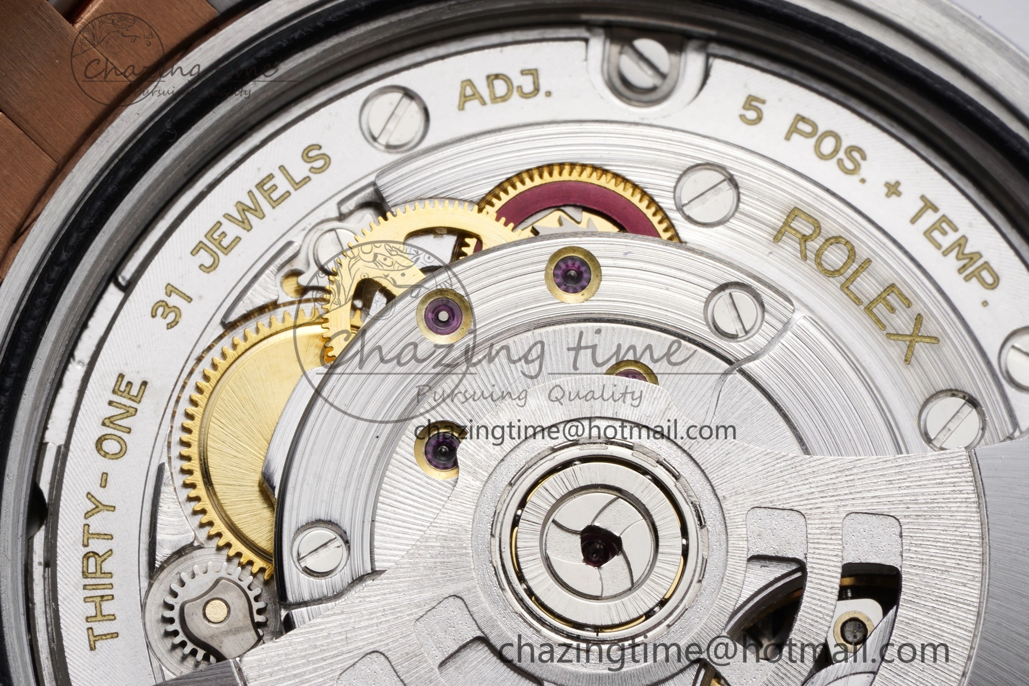 FlexibleFit DateJust 36 SS RG 126231 JDF RG Plated 904L Steel Brown Dial Diamonds Markers on Jubilee Bracelet V 1749