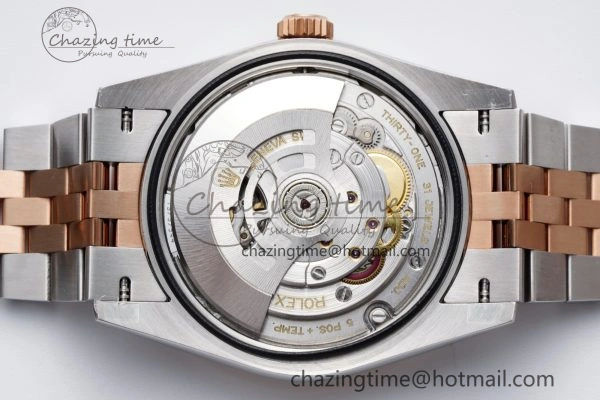 Effortless DateJust 36 SS RG 126231 JDF RG Plated 904L Steel Gray Dial Roman Markers on Jubilee Bracelet V 1748