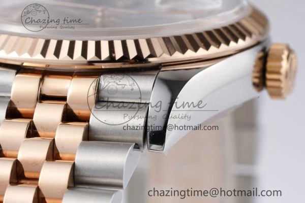 Effortless DateJust 36 SS RG 126231 JDF RG Plated 904L Steel Gray Dial Roman Markers on Jubilee Bracelet V 1748