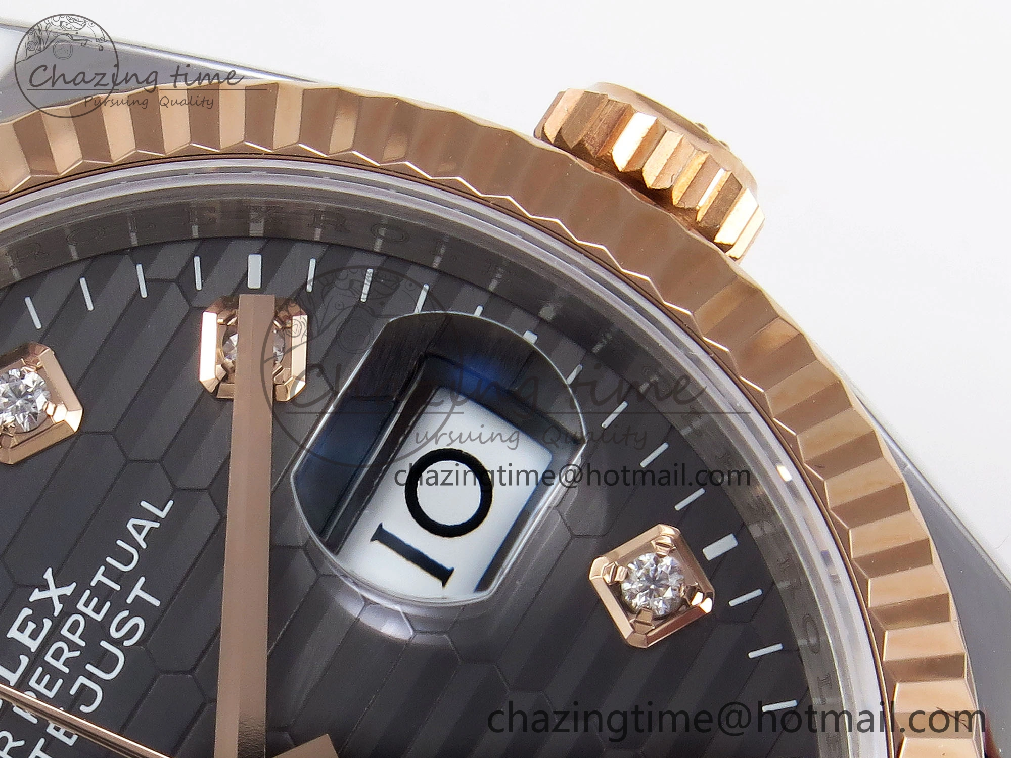 DateJust 36 SS RG 126231 VSF 1:1 Best Edition 904L Steel Gray Textured Diamonds Dial on Jubilee Bracelet VS Cozy 1856