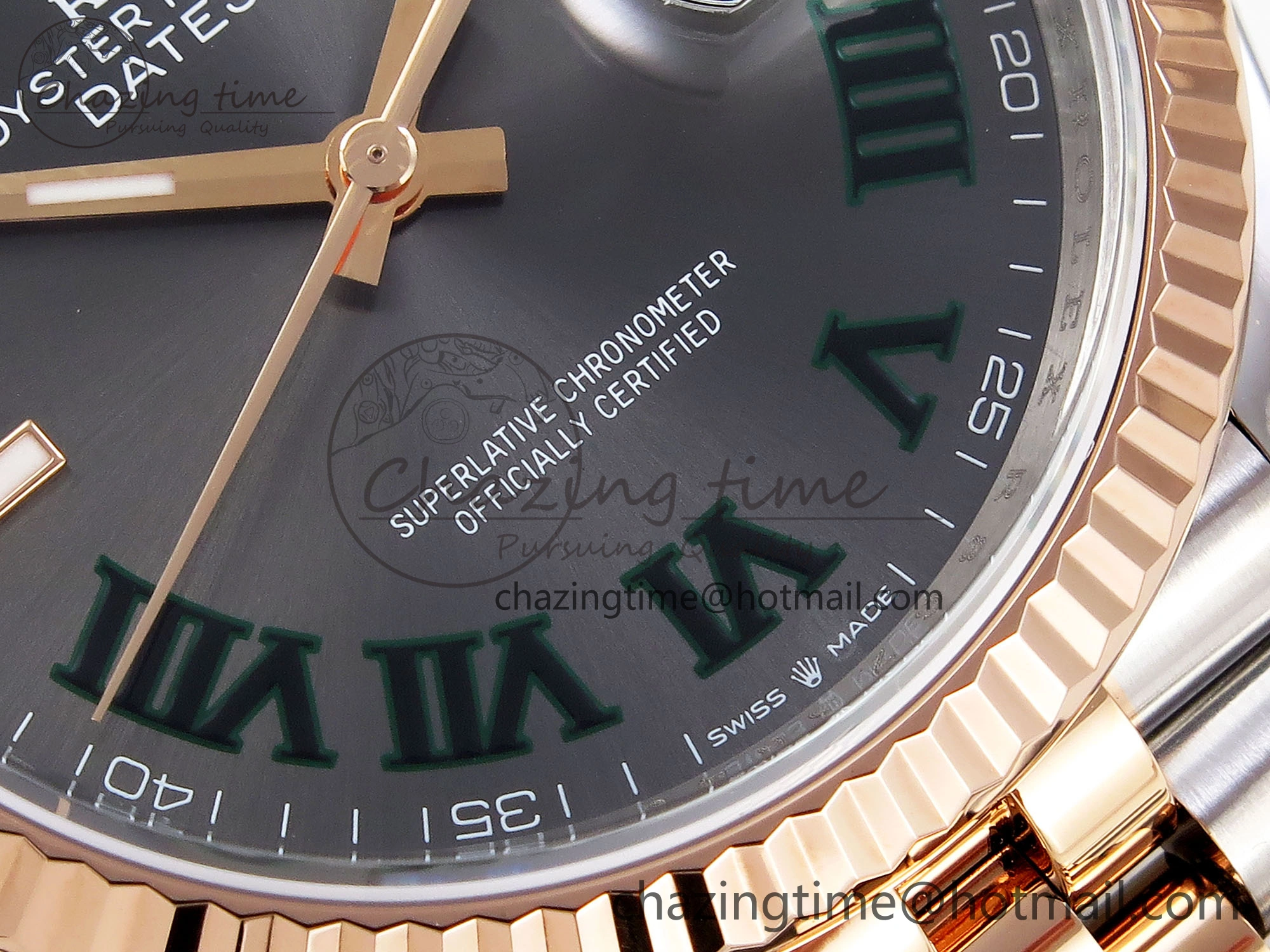 DateJust 36 SS RG 126231 VSF 1:1 Best Edition 904L Steel Gray Textured Diamonds Dial on Jubilee Bracelet VS OnTrend 1855