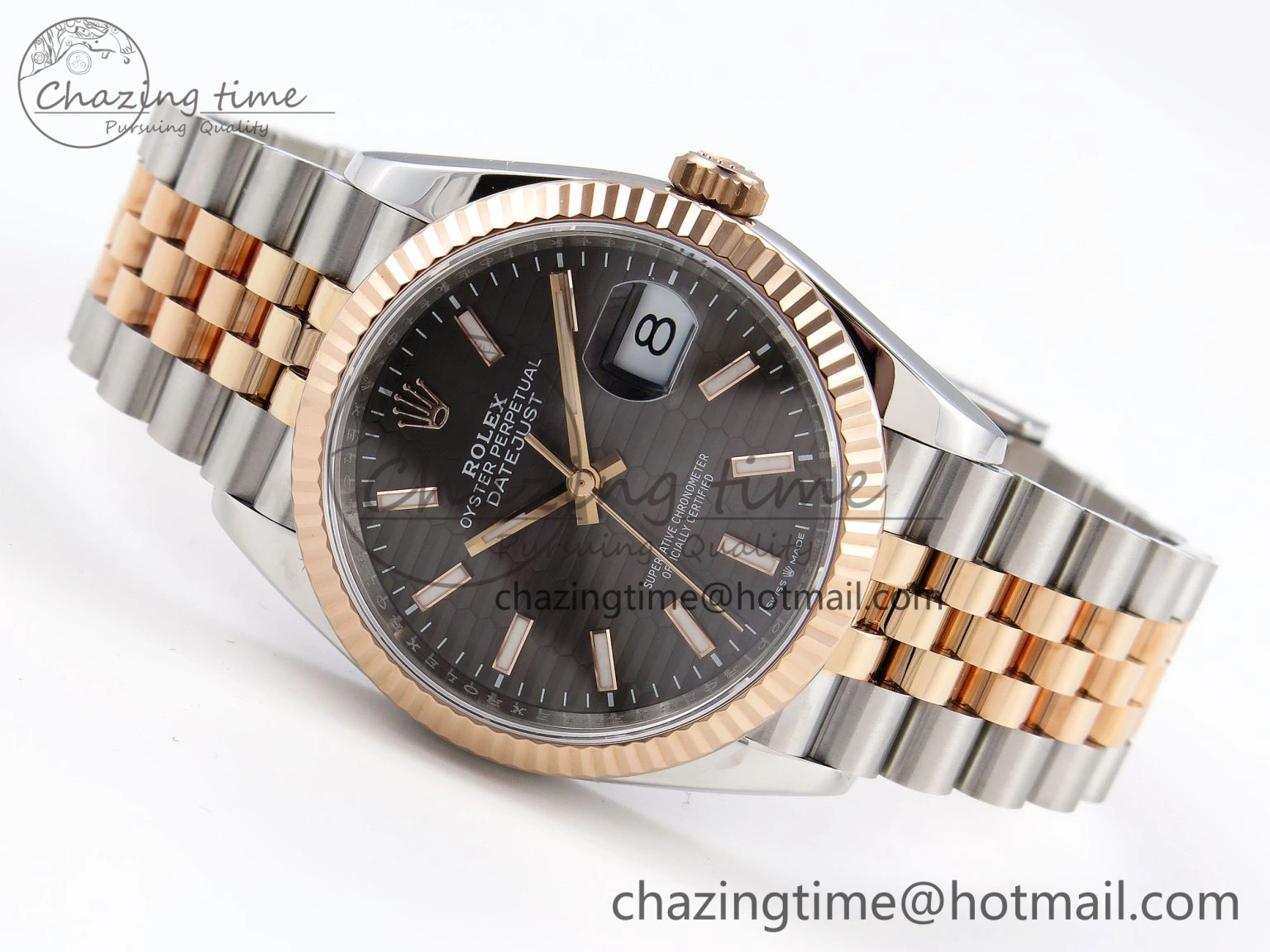 DateJust 36 SS RG 126231 VSF 1:1 Best Edition 904L Steel Gray Textured Stick Dial on Jubilee Bracelet VS Popular 1857