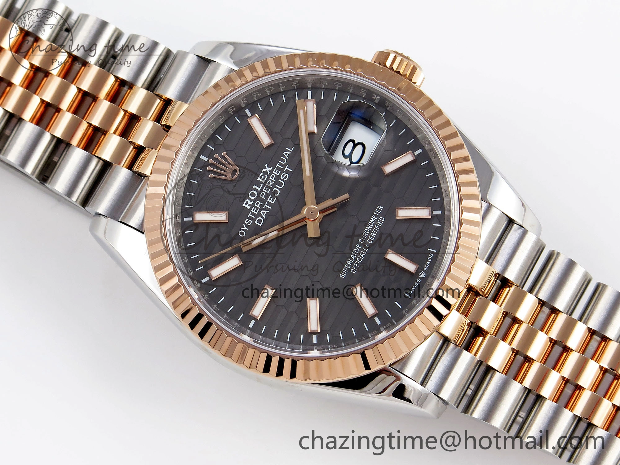 DateJust 36 SS RG 126231 VSF 1:1 Best Edition 904L Steel Gray Textured Stick Dial on Jubilee Bracelet VS Popular 1857