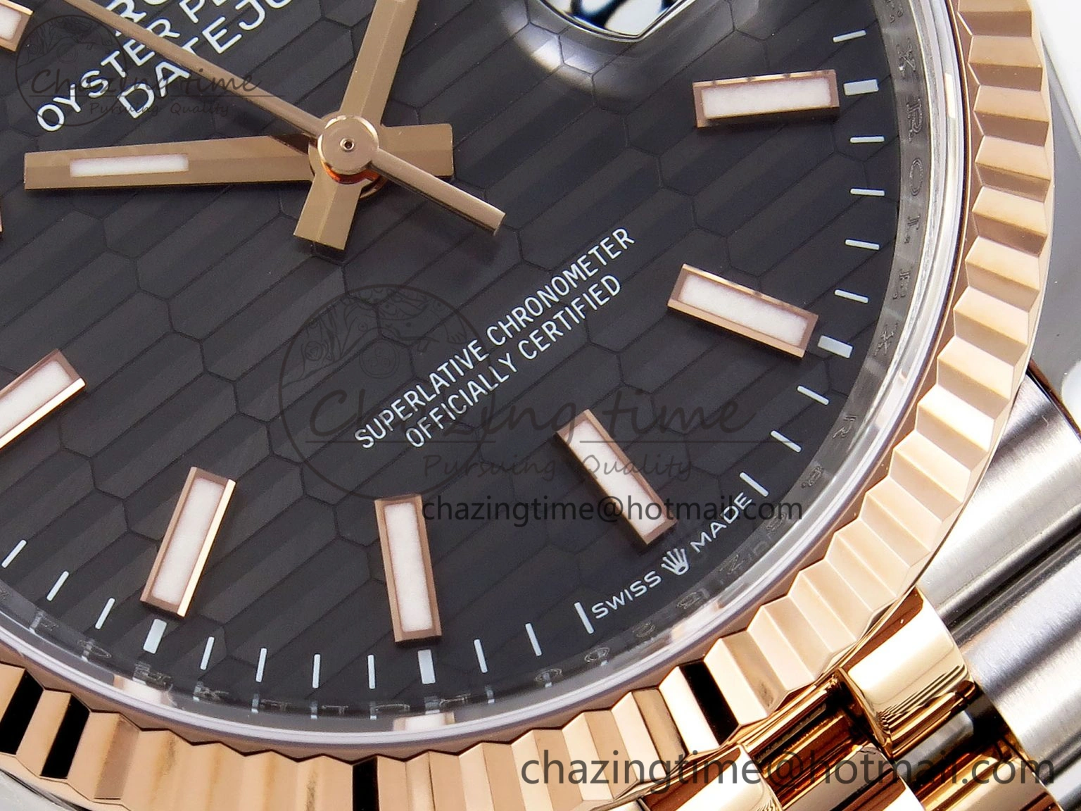 DateJust 36 SS RG 126231 VSF 1:1 Best Edition 904L Steel Gray Textured Stick Dial on Jubilee Bracelet VS Popular 1857