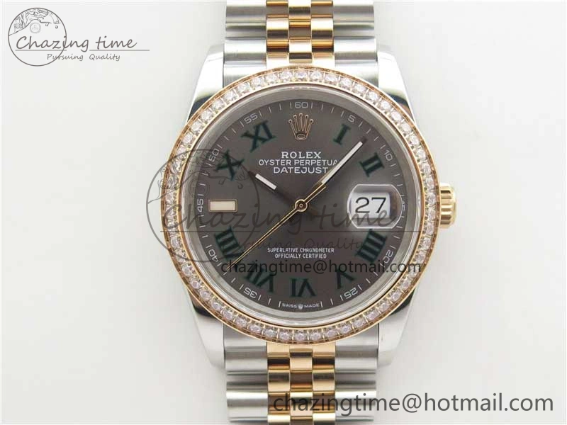DateJust 36 SS RG 126281 BP Maker 1:1 Best Edition Gray Roman Dial on Jubilee Bracelet Sustainable 2503