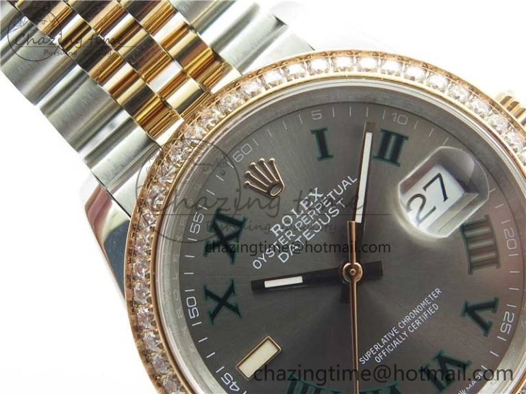 DateJust 36 SS RG 126281 BP Maker 1:1 Best Edition Gray Roman Dial on Jubilee Bracelet Sustainable 2503