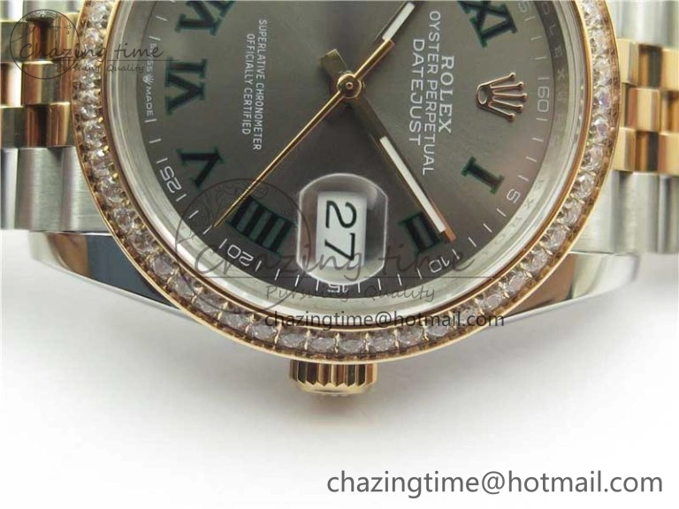 DateJust 36 SS RG 126281 BP Maker 1:1 Best Edition Gray Roman Dial on Jubilee Bracelet Sustainable 2503