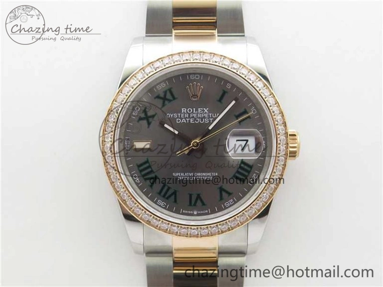 DateJust 36 SS RG 126281 BP Maker 1:1 Best Edition Gray Roman Dial on Oyster Bracelet QuickDry 10275