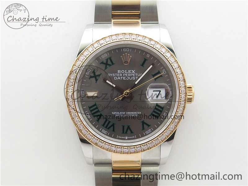 DateJust 36 SS RG 126281 BP Maker 1:1 Best Edition Gray Roman Dial on Oyster Bracelet QuickDry 10275