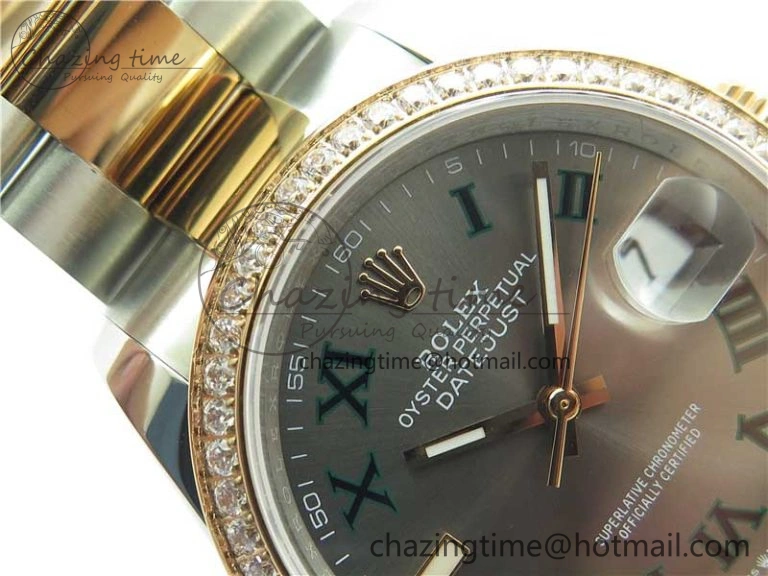 DateJust 36 SS RG 126281 BP Maker 1:1 Best Edition Gray Roman Dial on Oyster Bracelet QuickDry 10275