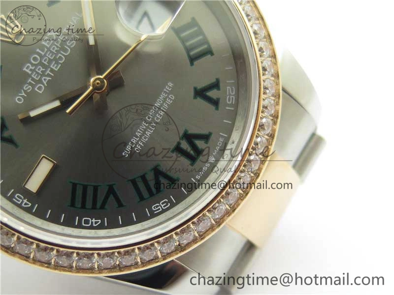 DateJust 36 SS RG 126281 BP Maker 1:1 Best Edition Gray Roman Dial on Oyster Bracelet QuickDry 10275