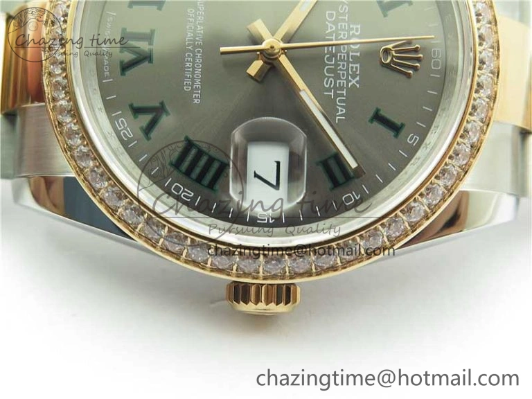 DateJust 36 SS RG 126281 BP Maker 1:1 Best Edition Gray Roman Dial on Oyster Bracelet QuickDry 10275