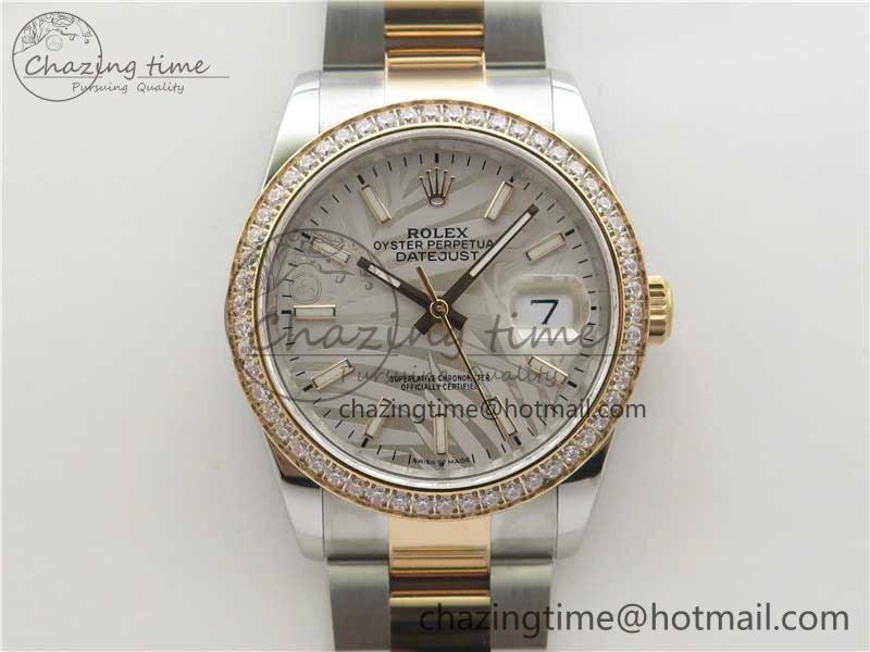 DateJust 36 SS RG 126281 BP Maker 1:1 Best Edition Silver  Gray Dial on Oyster Bracelet EasyMatch 2505