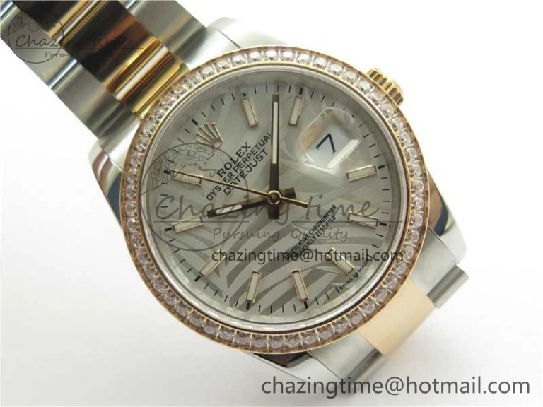 DateJust 36 SS RG 126281 BP Maker 1:1 Best Edition Silver  Gray Dial on Oyster Bracelet EasyMatch 2505
