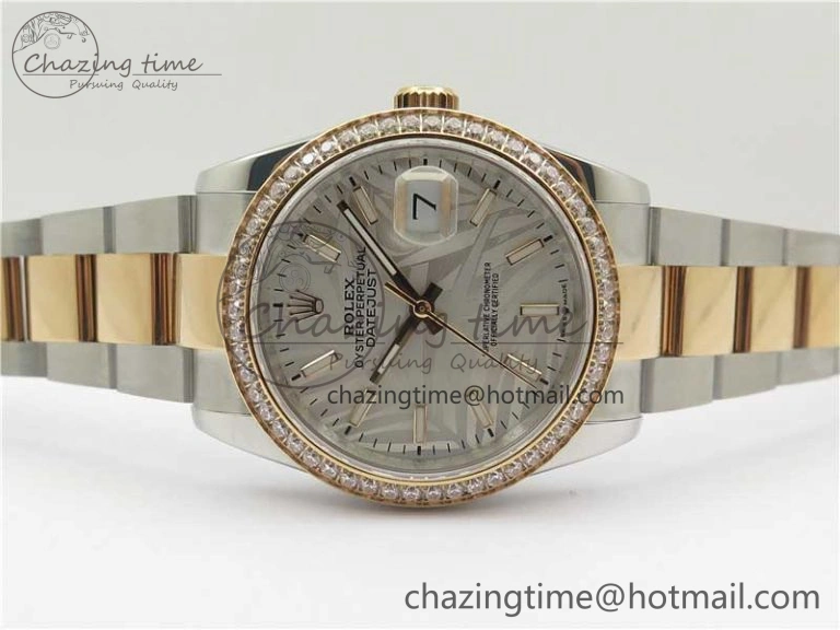 DateJust 36 SS RG 126281 BP Maker 1:1 Best Edition Silver  Gray Dial on Oyster Bracelet EasyMatch 2505