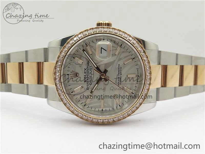 DateJust 36 SS RG 126281 BP Maker 1:1 Best Edition Silver  Gray Dial on Oyster Bracelet EasyMatch 2505