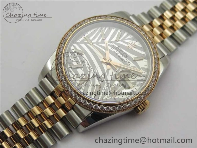 Timeless DateJust 36 SS RG 126281 BP Maker 1:1 Best Edition Silver Gray Dial on Oyster Bracelet 2500