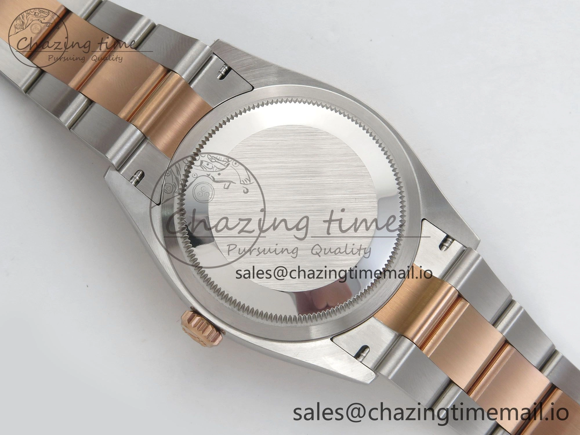 DateJust 36 SS RG ARF 1:1 Best Edition 904L Steel Gray Dial RG Roman on Oyster Bracelet SH Packable 65
