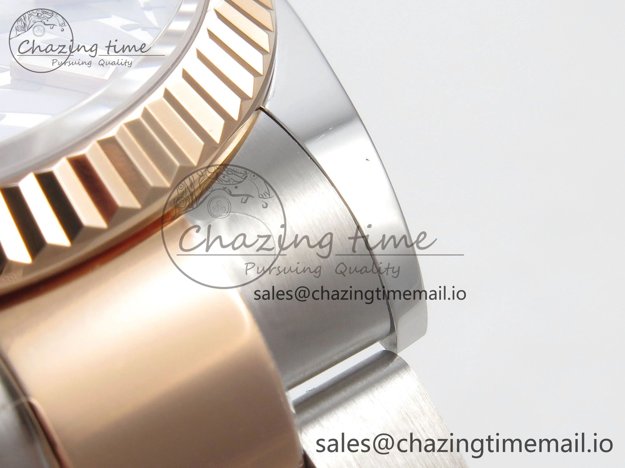 DateJust 36 SS RG ARF 1:1 Best Edition 904L Steel Gray Leaf Stick Dial on Oyster Bracelet SH Contemporary 83