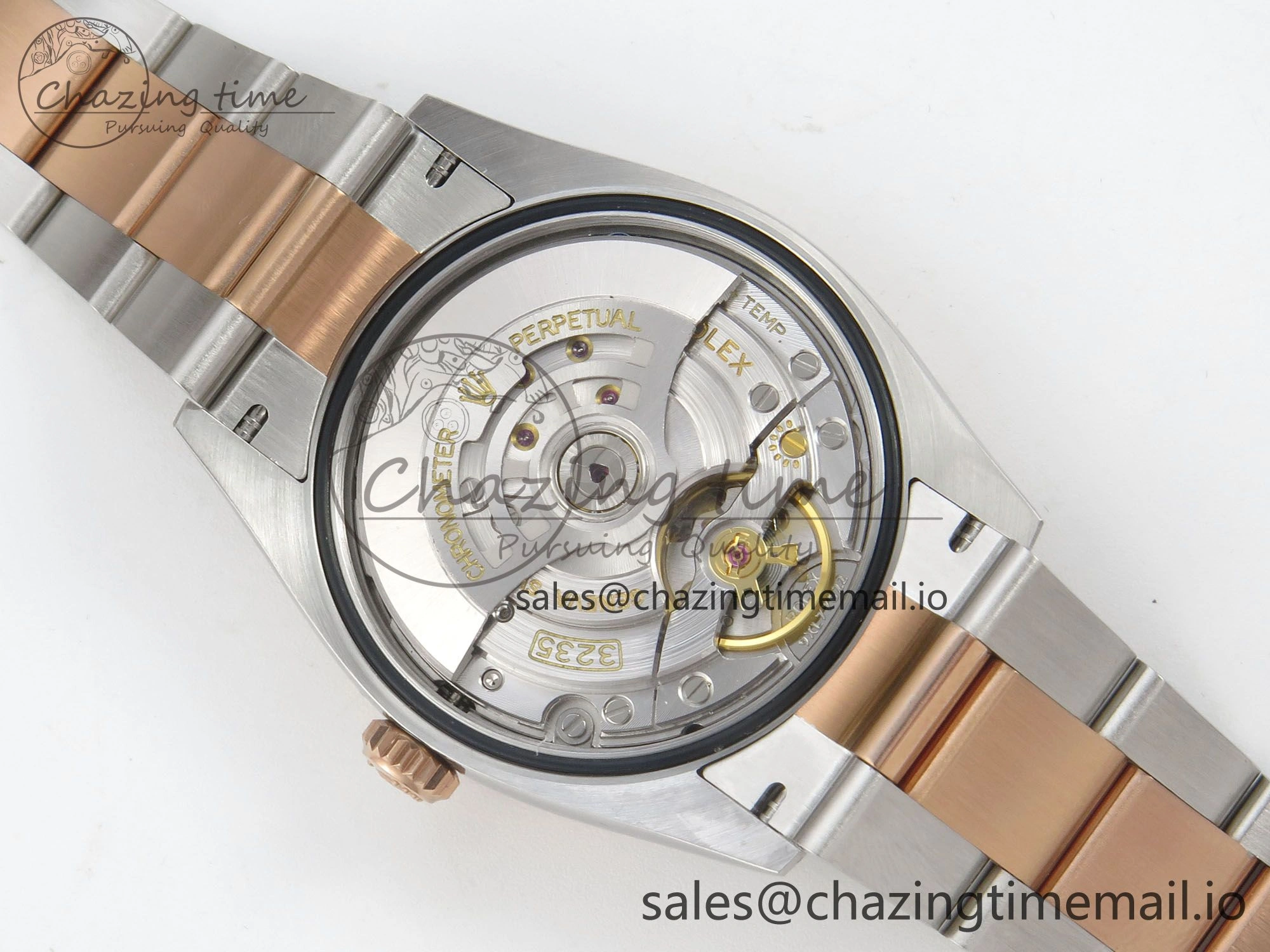 SunProtective DateJust 36 SS RG ARF 1:1 Best Edition 904L Steel RG Roman Dial on Oyster Bracelet SH 80