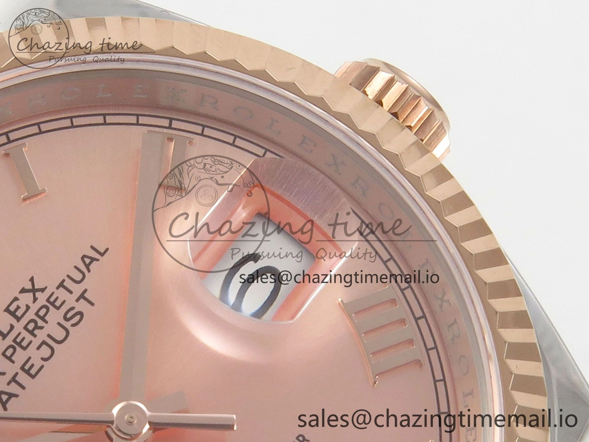 SunProtective DateJust 36 SS RG ARF 1:1 Best Edition 904L Steel RG Roman Dial on Oyster Bracelet SH 80