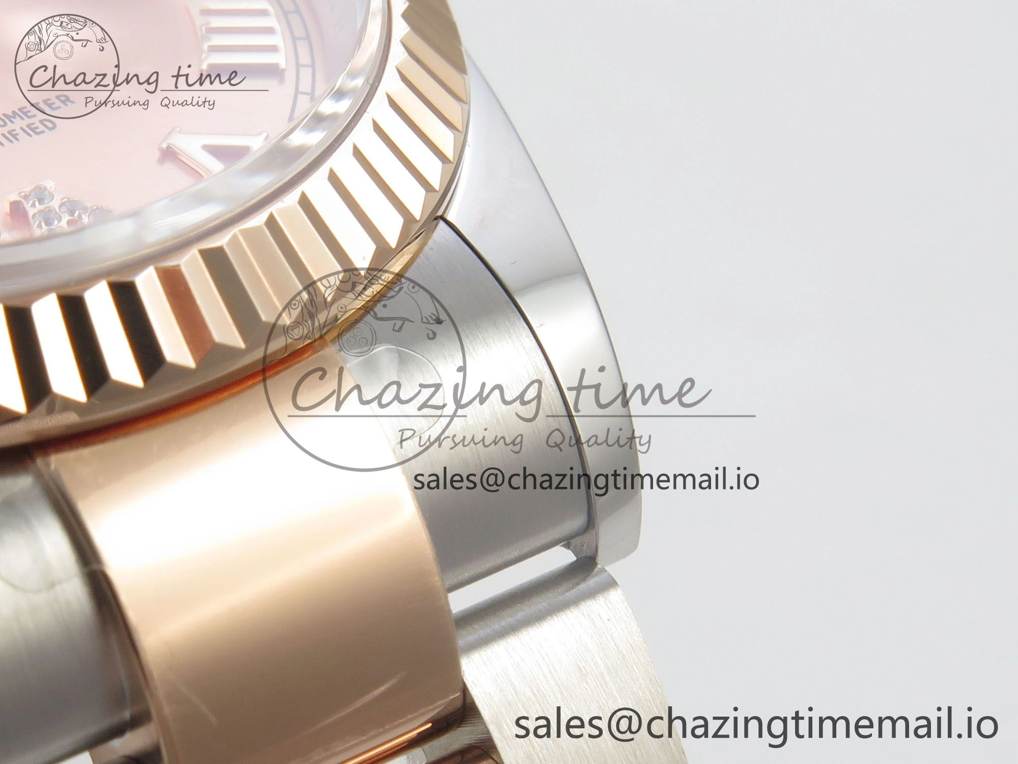 SunProtective DateJust 36 SS RG ARF 1:1 Best Edition 904L Steel RG Roman Dial on Oyster Bracelet SH 80
