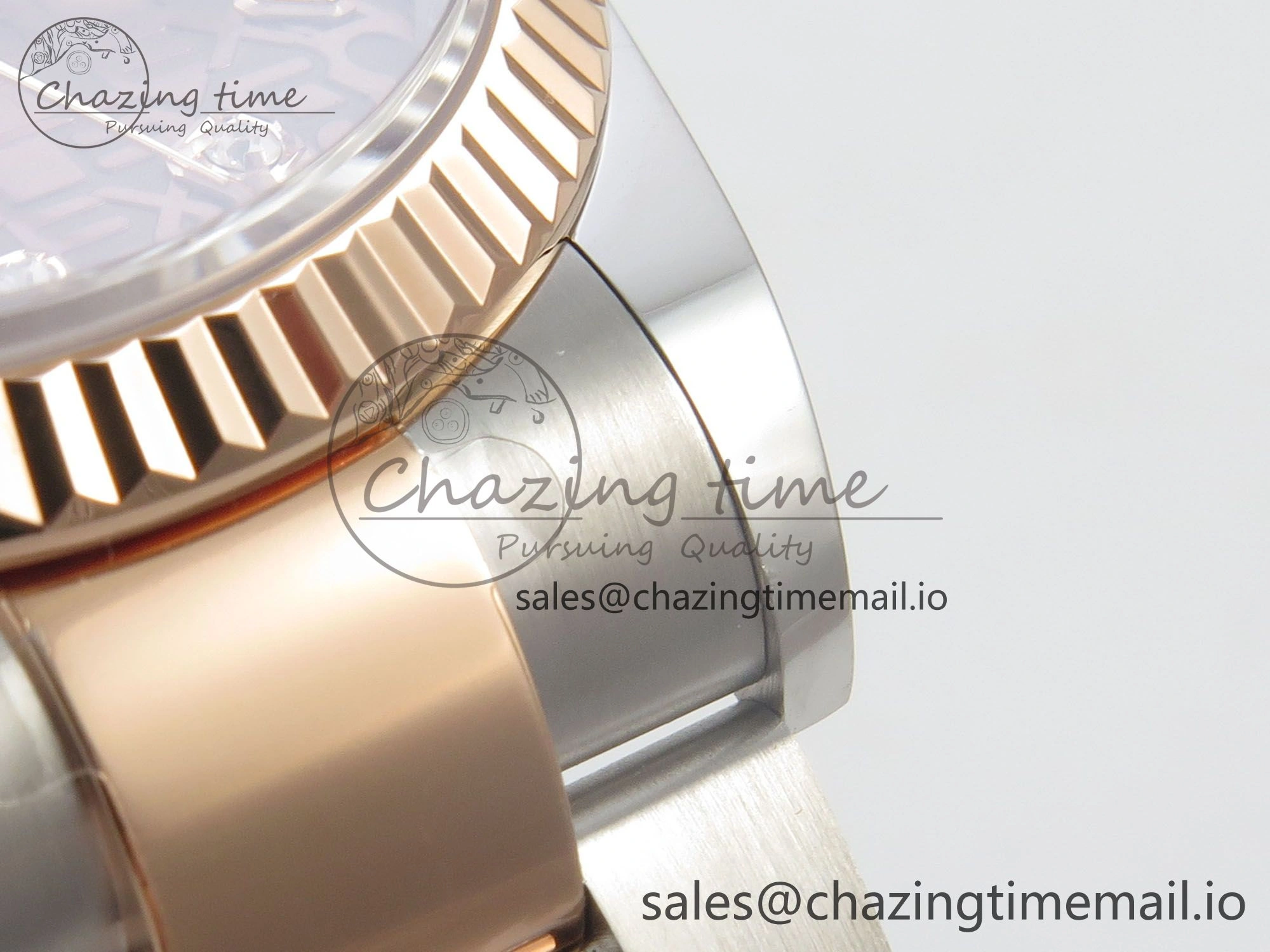 Affordable DateJust 36 SS RG ARF 1:1 Best Edition 904L Steel Rolxx Brown Diamonds Dial on Oyster Bracelet SH 75