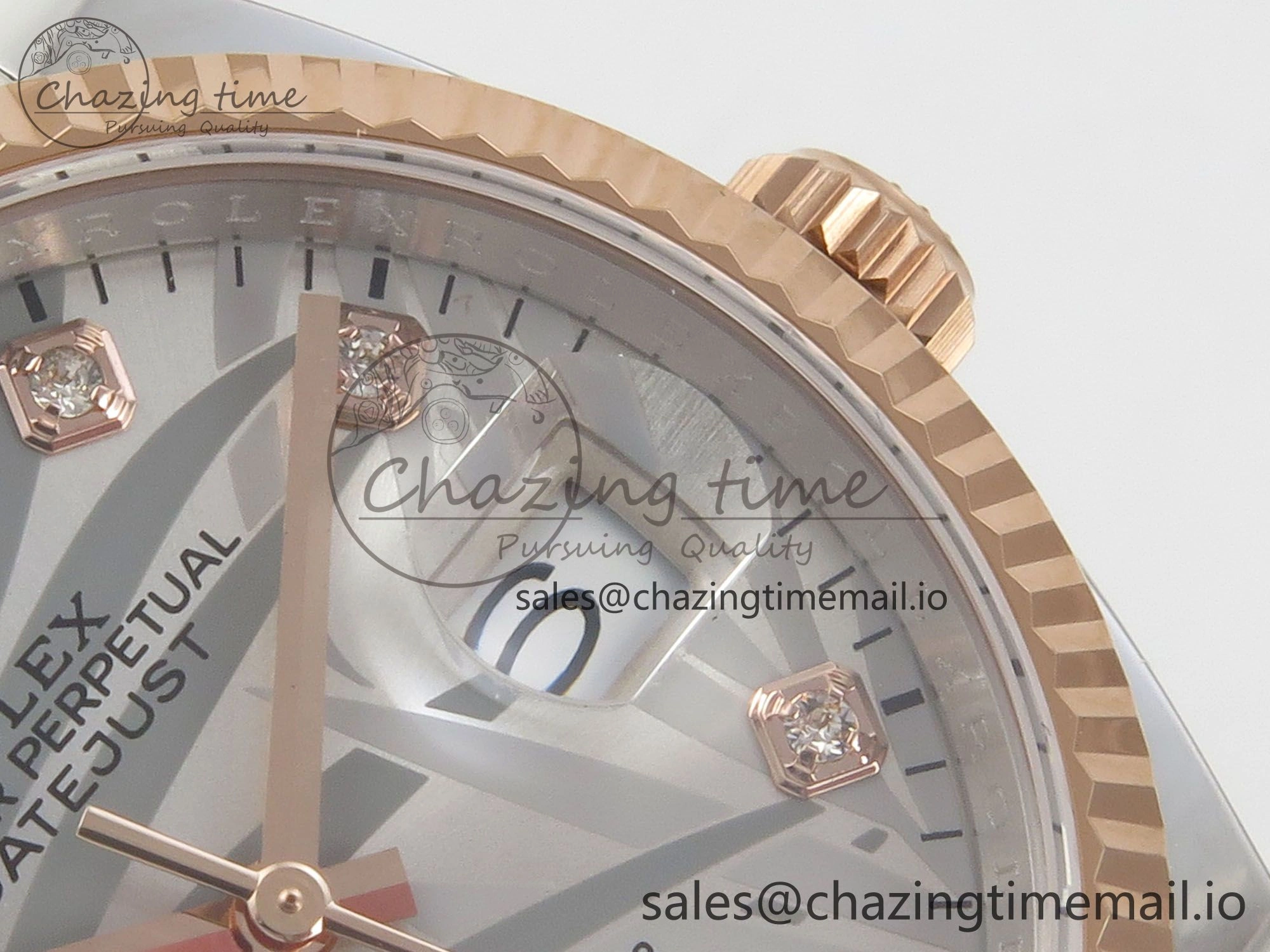Durable DateJust 36 SS RG ARF 1:1 Best Edition 904L Steel Silver Leaf Diamonds Dial on Oyster Bracelet SH 68