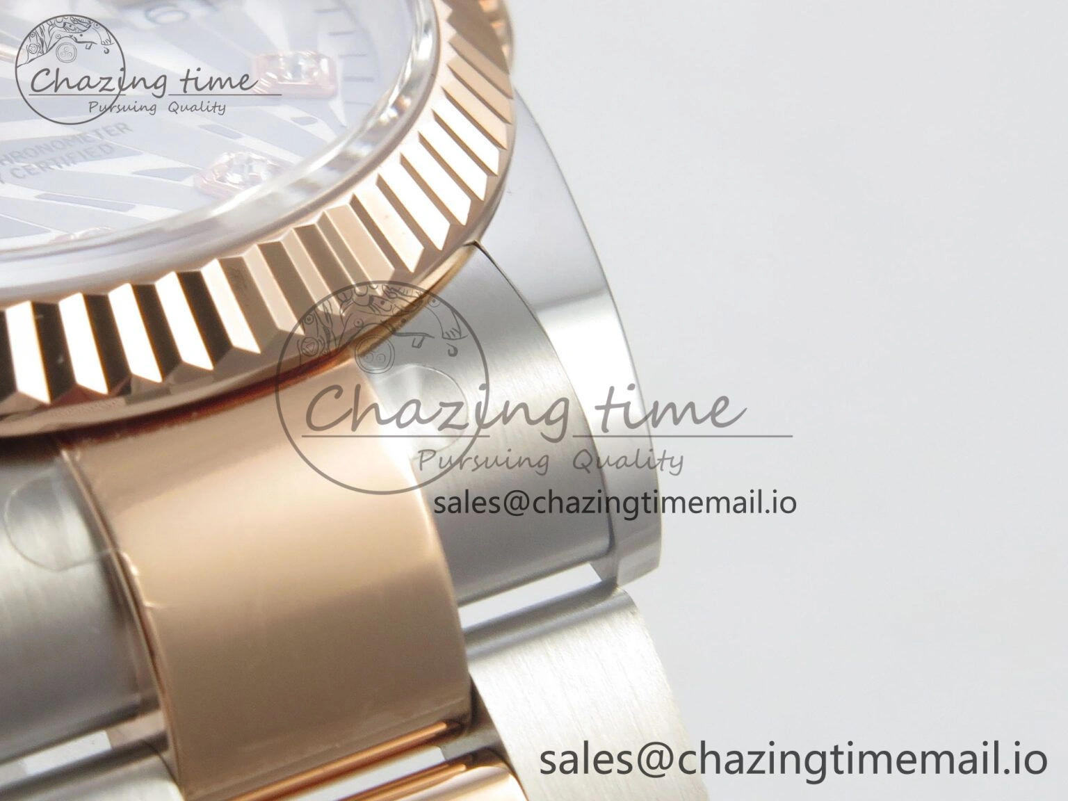 Durable DateJust 36 SS RG ARF 1:1 Best Edition 904L Steel Silver Leaf Diamonds Dial on Oyster Bracelet SH 68