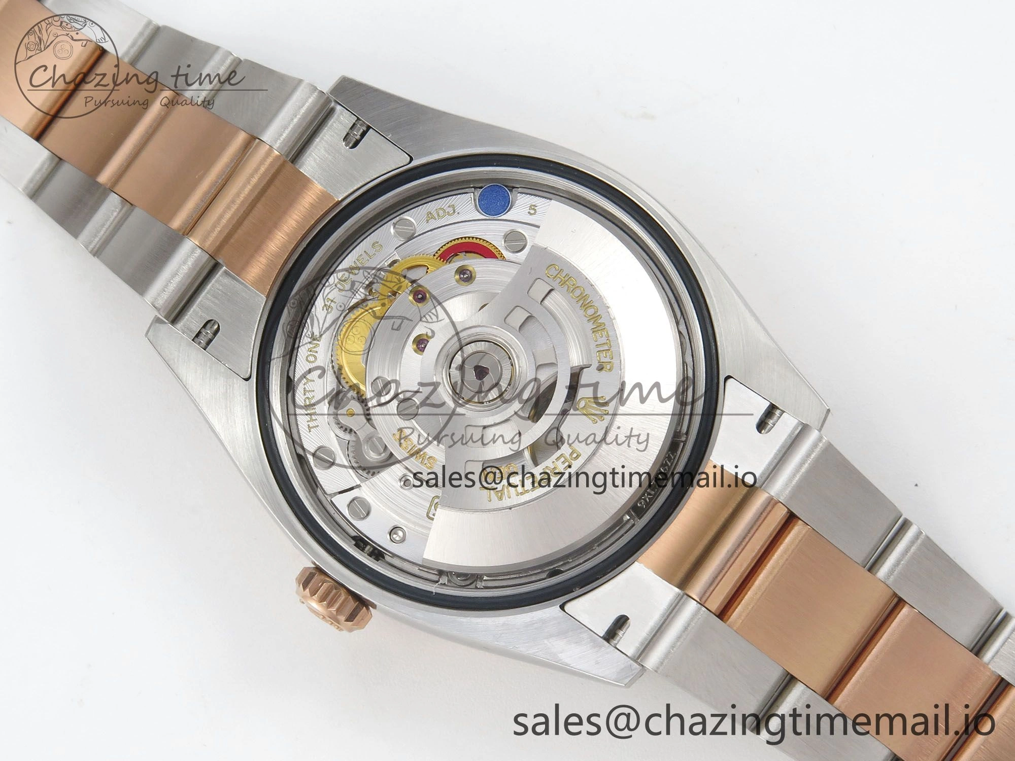 EyeCatching DateJust 36 SS RG ARF 1:1 Best Edition 904L Steel Silver Textured Diamonds Dial on Oyster Bracelet SH 59