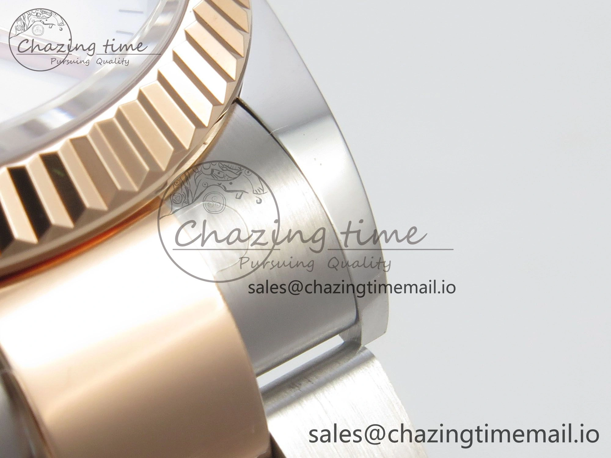 FashionForward DateJust 36 SS RG ARF 1:1 Best Edition 904L Steel White Stick Dial on Oyster Bracelet SH 84