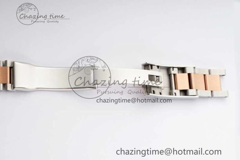 Soft DateJust 36 SS RG DIWF 1:1 Best Edition 904L Steel Gray Dial Green Markers on Oyster Bracelet SA 2326
