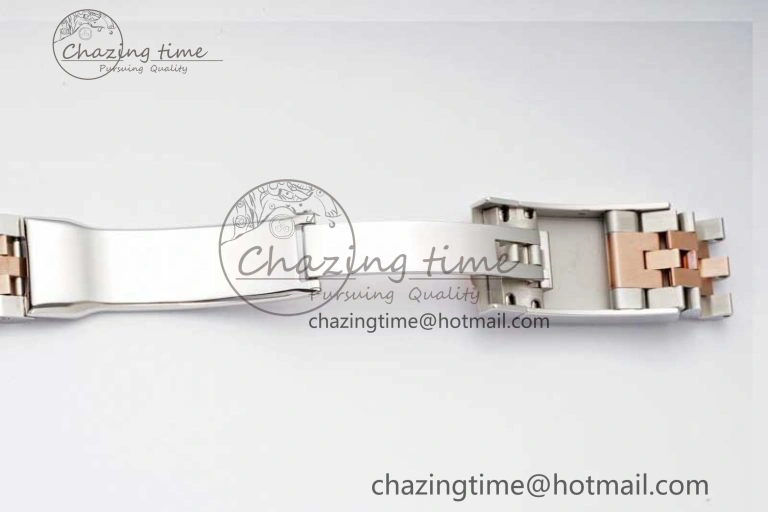 DateJust 36 SS RG DIWF 1:1 Best Edition 904L Steel Gray Stick Dial on Jubilee Bracelet SA Sleek 2321