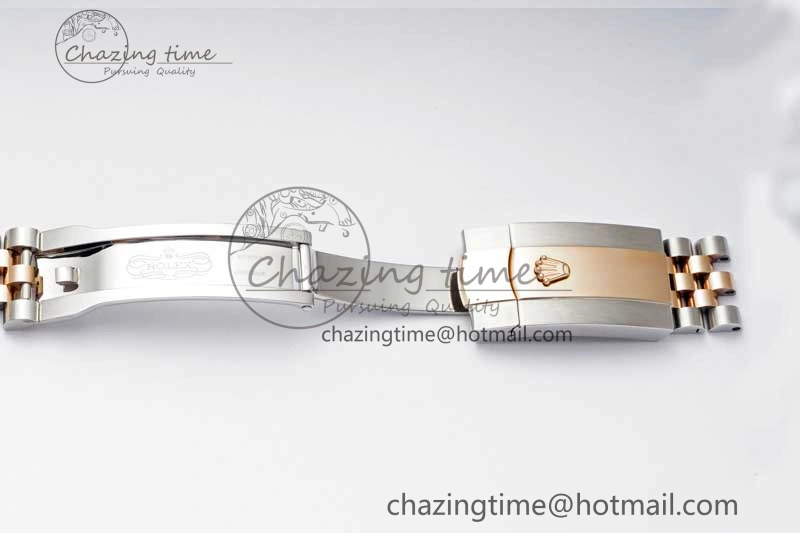 DateJust 36 SS RG DIWF 1:1 Best Edition 904L Steel Gray Stick Dial on Jubilee Bracelet SA Sleek 2321