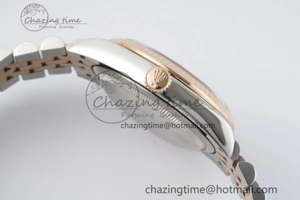 DateJust 36 SS RG Gold Wrapped JDF 1:1 Best Edition Brown Diamonds Textured Dial on Jubilee Bracelet VR3235 V FastDry 10214