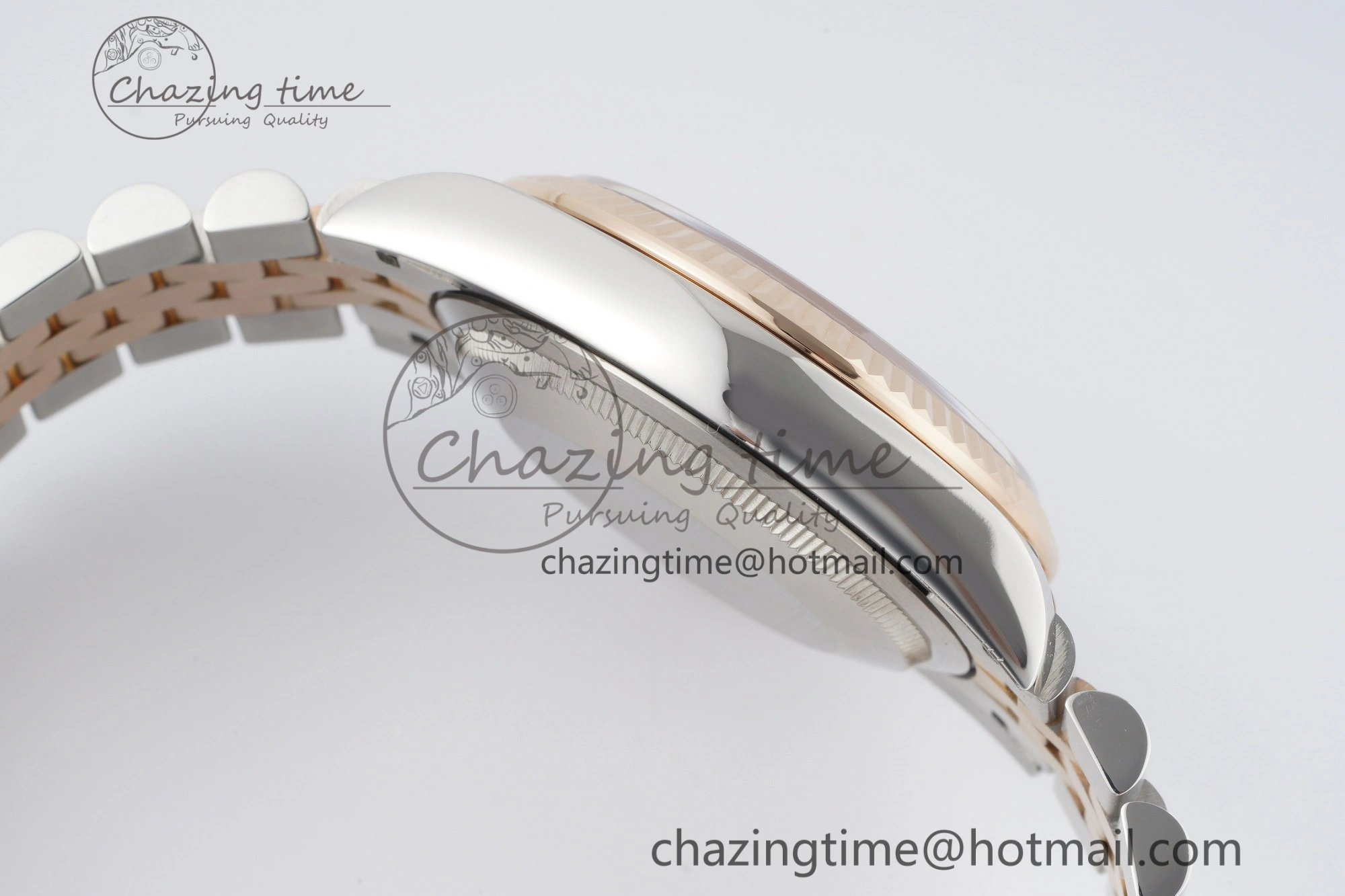 DateJust 36 SS RG Gold Wrapped JDF 1:1 Best Edition Brown Diamonds Textured Dial on Jubilee Bracelet VR3235 V FastDry 10214