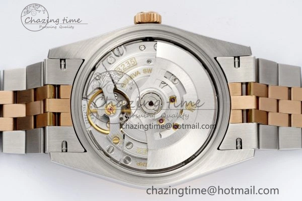 DateJust 36 SS RG Gold Wrapped JDF 1:1 Best Edition Brown Diamonds Textured Dial on Jubilee Bracelet VR3235 V FastDry 10214