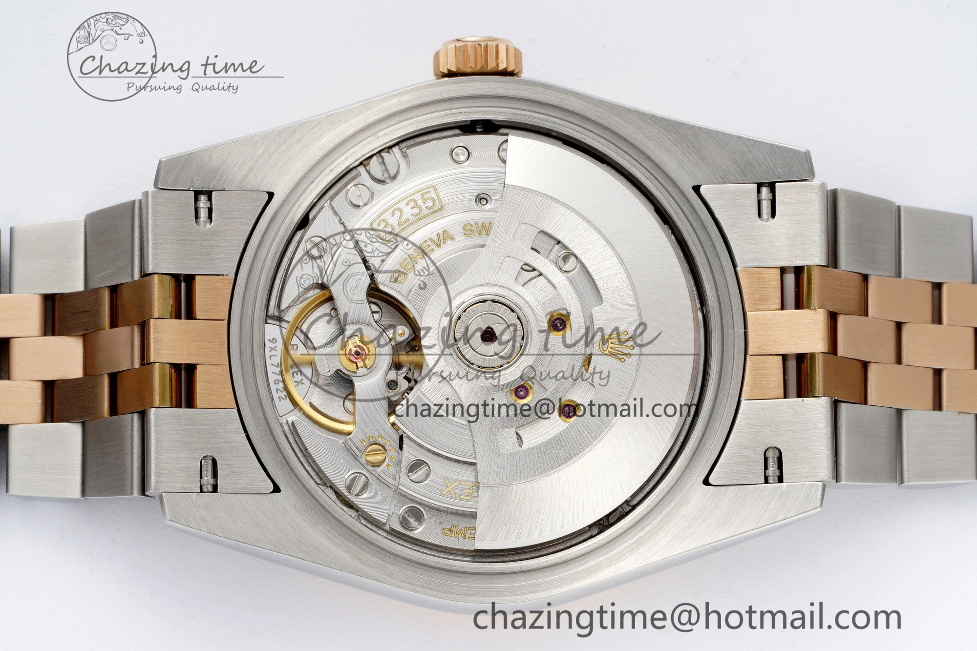 DateJust 36 SS RG Gold Wrapped JDF 1:1 Best Edition Brown Diamonds Textured Dial on Jubilee Bracelet VR3235 V FastDry 10214
