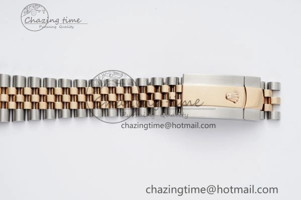 Snug DateJust 36 SS RG Gold Wrapped JDF 1:1 Best Edition Silver Diamonds Textured Dial on Jubilee Bracelet VR3235 V 2196