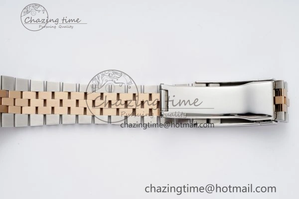 Snug DateJust 36 SS RG Gold Wrapped JDF 1:1 Best Edition Silver Diamonds Textured Dial on Jubilee Bracelet VR3235 V 2196