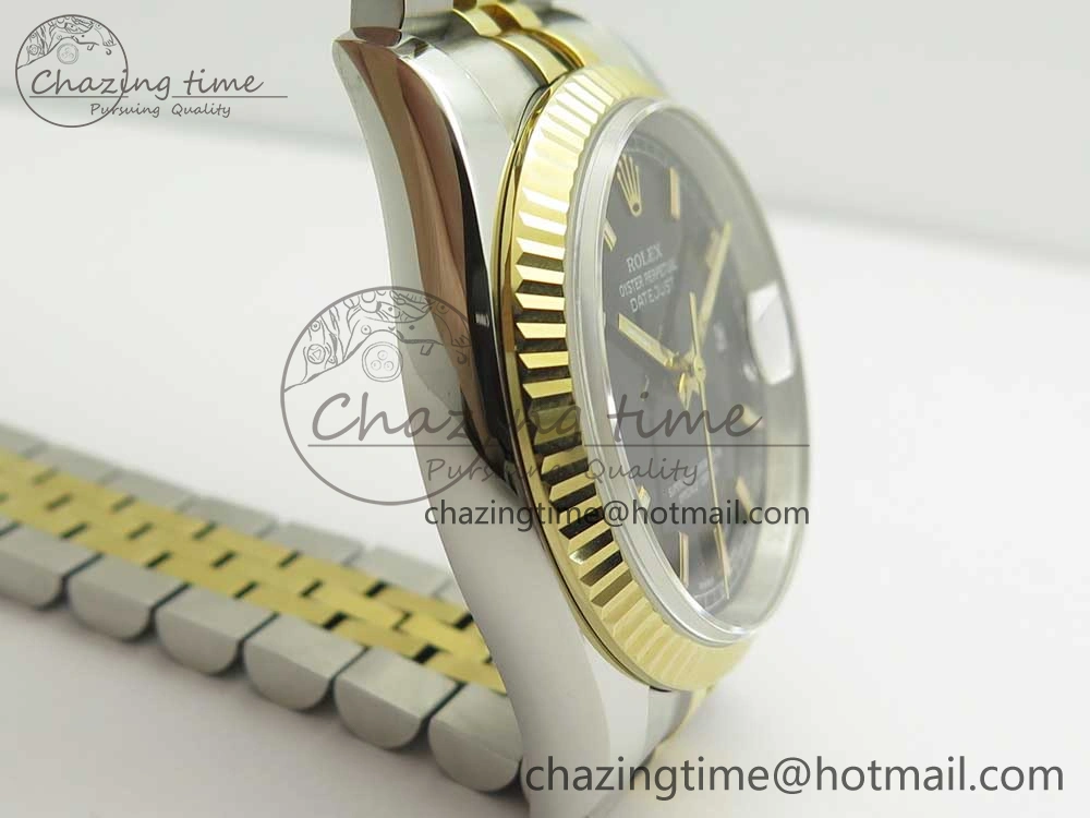 DateJust 36 SS YG 116233 ARF 1:1 Best Edition 904L Steel Black Dial Stick Markers on Jubilee Bracelet SH3135 V GoAnywhere 10586
