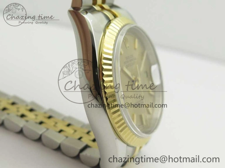 Snug DateJust 36 SS YG 116233 ARF 1:1 Best Edition 904L Steel YG Dial Stick Markers on Jubilee Bracelet SH3135 V 10584