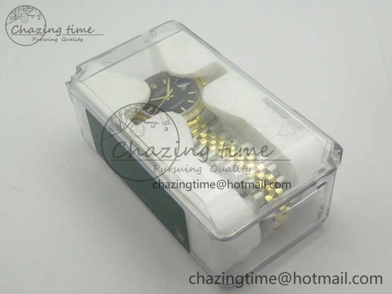 Lightweight DateJust 36 SS YG 126233 ARF 1:1 Best Edition Black Dial Stick Markers on SS YG Jubilee Bracelet SH 10711