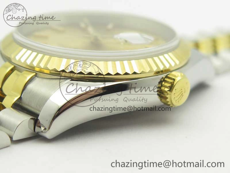 Sleek DateJust 36 SS YG 126233 ARF 1:1 Best Edition YG Dial Stick Markers on SS YG Jubilee Bracelet SH 3431
